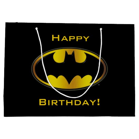 Batman Symbool | Ovaal verloop logo Groot Cadeauzakje (Achterkant)