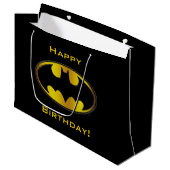 Batman Symbool | Ovaal verloop logo Groot Cadeauzakje (Voorkant Gekanteld)