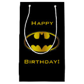 Batman Symbool | Ovaal verloop logo Klein Cadeauzakje (Voorkant)