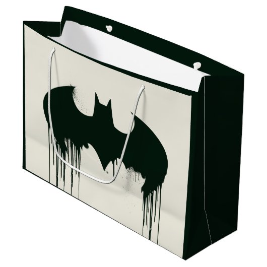 Batman Symbool | Spraypaint Logo Large Cadeautasje (Voorkant Gekanteld)