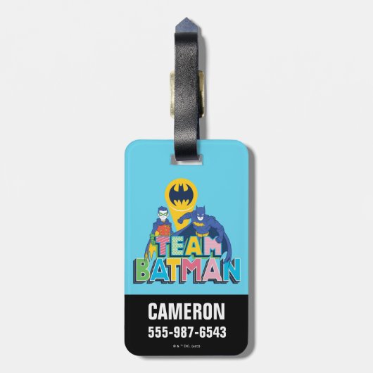 Batman | Team Batman Bagagelabel (Achterkant verticaal)