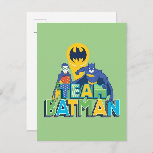 Batman | Team Batman en Robin Briefkaart (Voorkant / Achterkant)