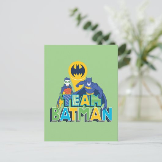 Batman | Team Batman en Robin Briefkaart (Staand voorkant)