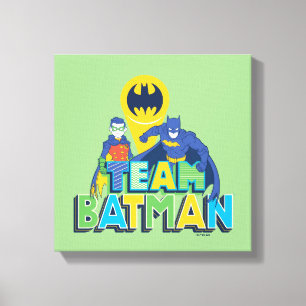 Batman Team Batman en Robin Canvas Afdruk