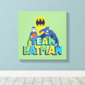Batman | Team Batman en Robin Canvas Afdruk (Insitu (Houten vloer))