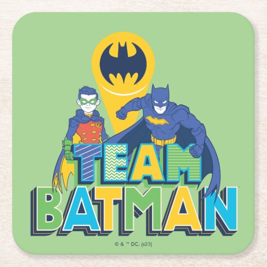 Batman | Team Batman en Robin Kartonnen Onderzetters (Voorkant)