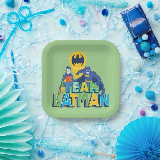 Batman | Team Batman en Robin Papieren Bordje (Feest)