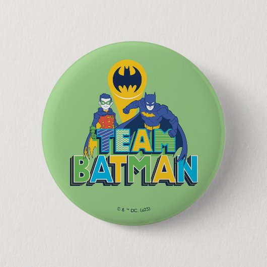 Batman | Team Batman en Robin Ronde Button 5,7 Cm (Voorkant)