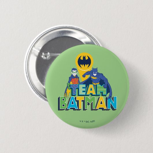 Batman | Team Batman en Robin Ronde Button 5,7 Cm (Voorkant /achterkant)