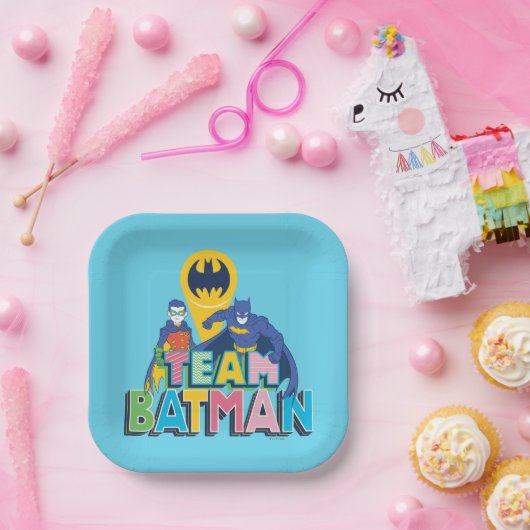 Batman | Team Batman Papieren Bordje (Feest)