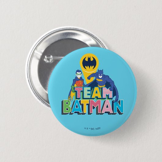 Batman | Team Batman Ronde Button 5,7 Cm (Voorkant /achterkant)