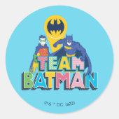 Batman | Team Batman Ronde Sticker (Voorkant)