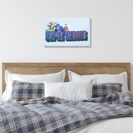 Batman | Team Super Heroes Canvas Afdruk (Insitu (Slaapkamer))