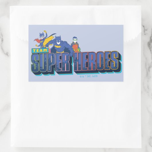 Batman | Team Super Heroes Rechthoekige Sticker (Tas)