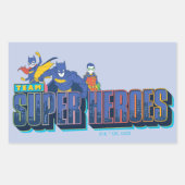 Batman | Team Super Heroes Rechthoekige Sticker (Voorkant)