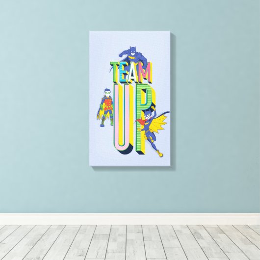 Batman | Team Up Canvas Afdruk (Insitu (Houten vloer))