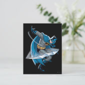 Batman Throwing Star Briefkaart (Staand voorkant)