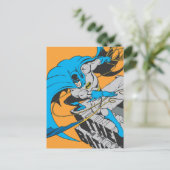 Batman Throws Batarang op Rooftop Briefkaart (Staand voorkant)