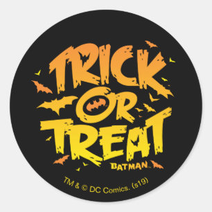 Batman   TRICK OR TREAT Ronde Sticker