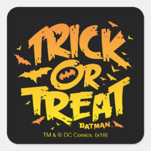 Batman   TRICK OR TREAT Vierkante Sticker