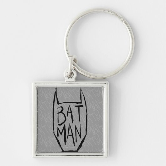 Batman Type in hoofd Sleutelhanger (Voorkant)