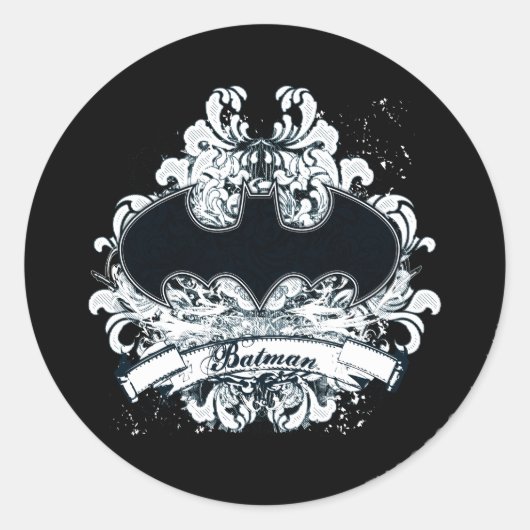 Batman  Urban Grunge Ronde Sticker (Voorkant)