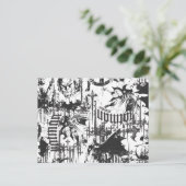 Batman Urban Legends - Caped Crusader Pattern BW Briefkaart (Staand voorkant)