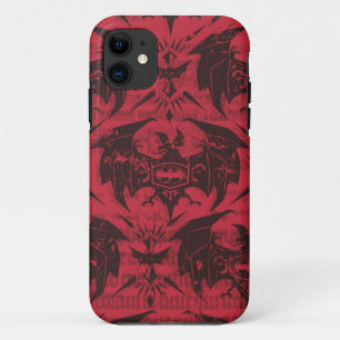 Batman Urban Legends - Gothic Bat Pattern Red/Blac iPhone 11 Hoesje