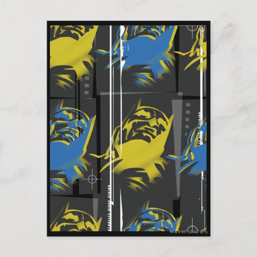 Batman Urban Legends - Masker Grid Pattern Blue/Ye Briefkaart (Voorkant)