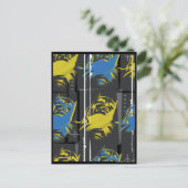 Batman Urban Legends - Masker Grid Pattern Blue/Ye Briefkaart (Staand voorkant)