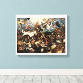 Batman V Superman engelen en demonen schilderen Canvas Afdruk (Insitu (Houten vloer))