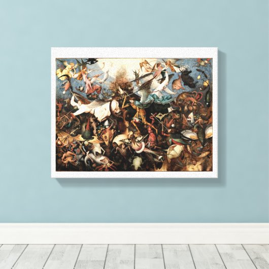 Batman V Superman engelen en demonen schilderen Canvas Afdruk (Insitu (Houten vloer))