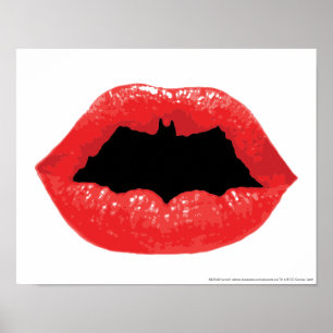 Batman Valentijn   Bat Lips Poster