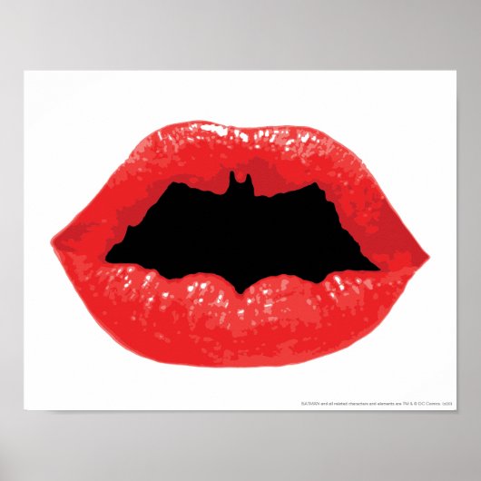 Batman Valentijn | Bat Lips Poster (Voorkant)