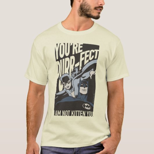 Batman Valentijn | Catoman - Je bent Gesponnen-fec T-shirt (Voorkant)