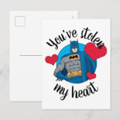 Batman Valentijn | Je hebt mijn hart gestolen Feestdagenkaart (Voorkant / Achterkant)