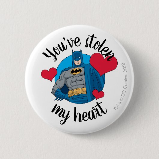Batman Valentijn | Je hebt mijn hart gestolen Ronde Button 5,7 Cm (Voorkant)