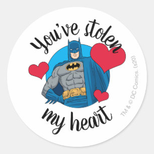 Batman Valentijn   Je hebt mijn hart gestolen Ronde Sticker