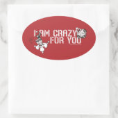 Batman Valentijn | Joker & Harley - Crazy voor u Ovale Sticker (Tas)