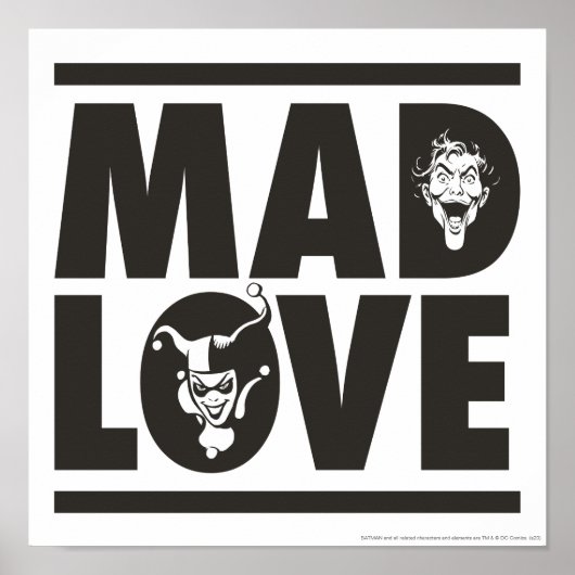 Batman Valentijn | Joker & Harley - Mad Love Poster (Voorkant)