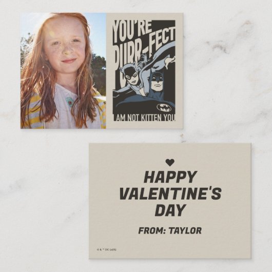 Batman Valentine | Catwoman - Jij bent poes-pect Notitiekaartje (Voorkant / Achterkant)