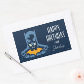 Batman verbrijzelde buste met goud PRETTIGE FEESTD Rechthoekige Sticker (Envelop)