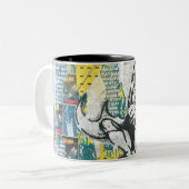 Batman - Verhoog Collage 2 Tweekleurige Koffiemok (Voorkant links)