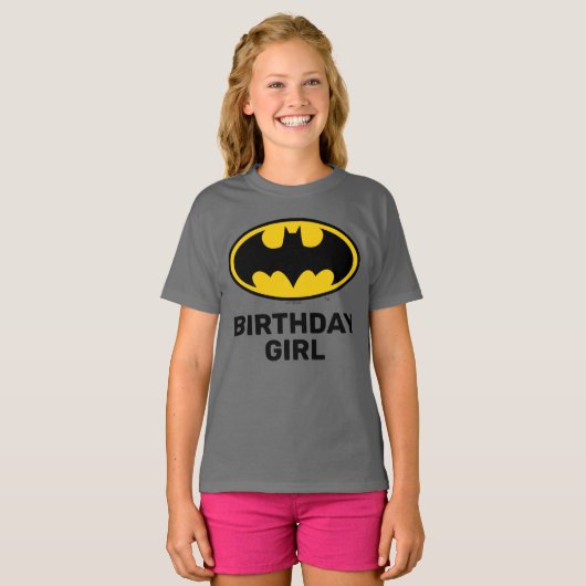 Batman | Verjaardag Meisje T-shirt (Voorkant volledig)