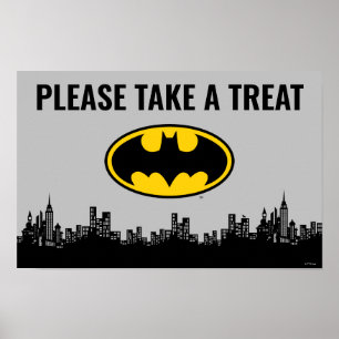 Batman   Verjaardag Neem een traktatie teken Poster