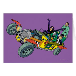 Batman Villains in Jokermobile