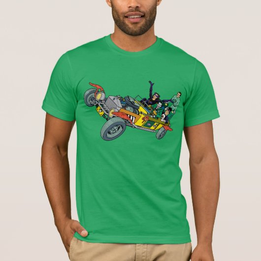 Batman Villains in Jokermobile T-shirt (Voorkant)