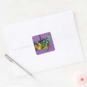 Batman Villains in Jokermobile Vierkante Sticker (Envelop)