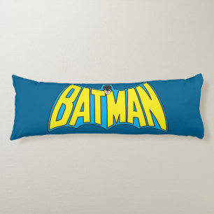 Batman   Vintage Geel Blauw Logo Lichaamskussen