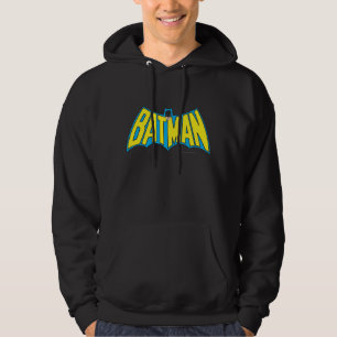 Batman   Vintage Yellow Blue Logo Hoodie